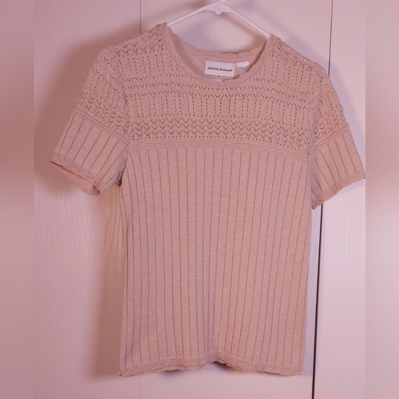 Alfred Dunner Vintage Beige Lightweight Sweater Top Size Small Knit Neutral - Picture 2 of 9